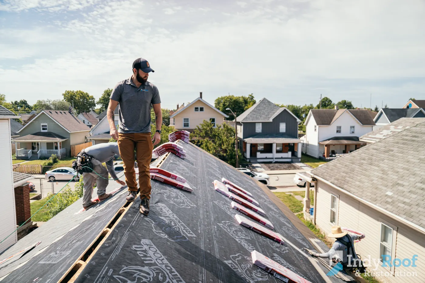 Storm damage documented on a Valley Mills home
